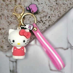 New Hello Kitty Keychain  Anime Sanrio Chain Car Accessories Gift for Kids Women